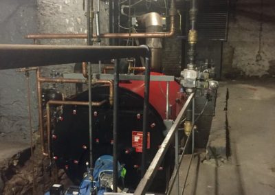 Newly serviced boiler and burner in a Barberry Rose apartment building